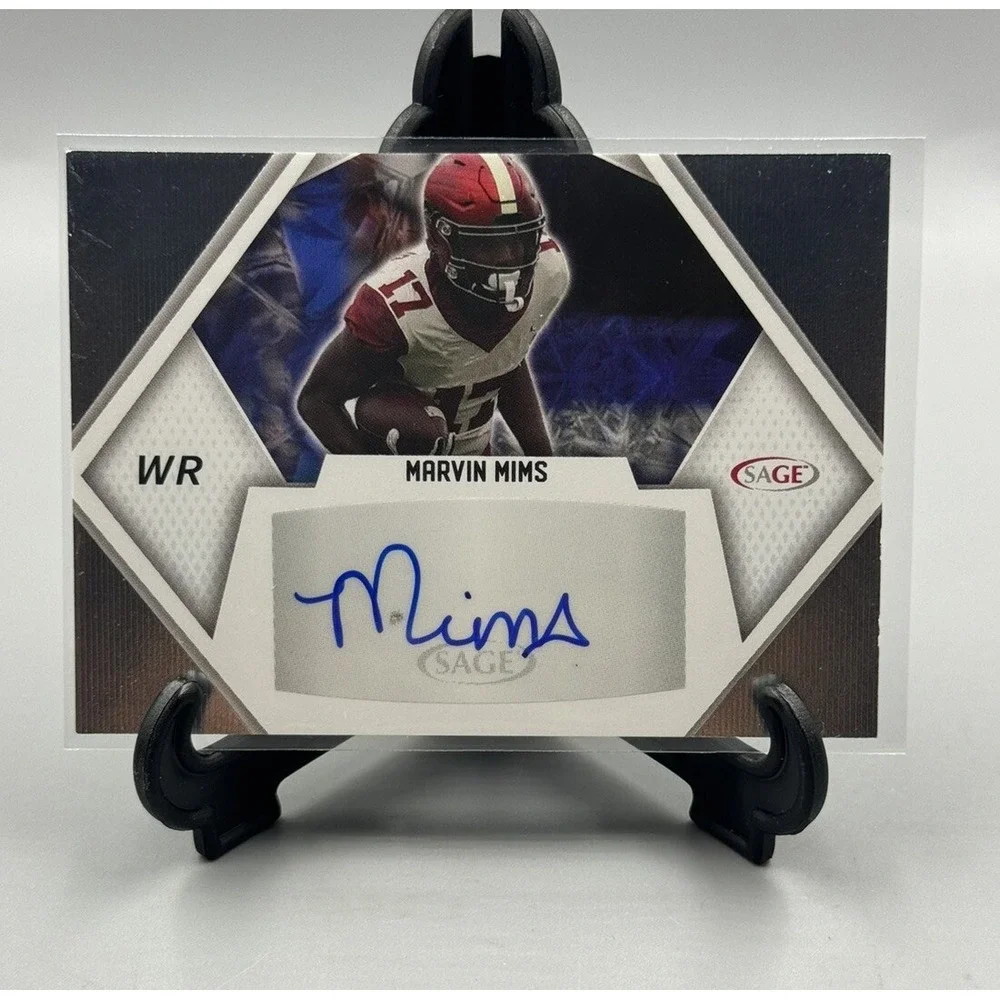 2023 Sage Low Series Silver Auto Marvin Mims RC #A-MM Oklahoma Sooners